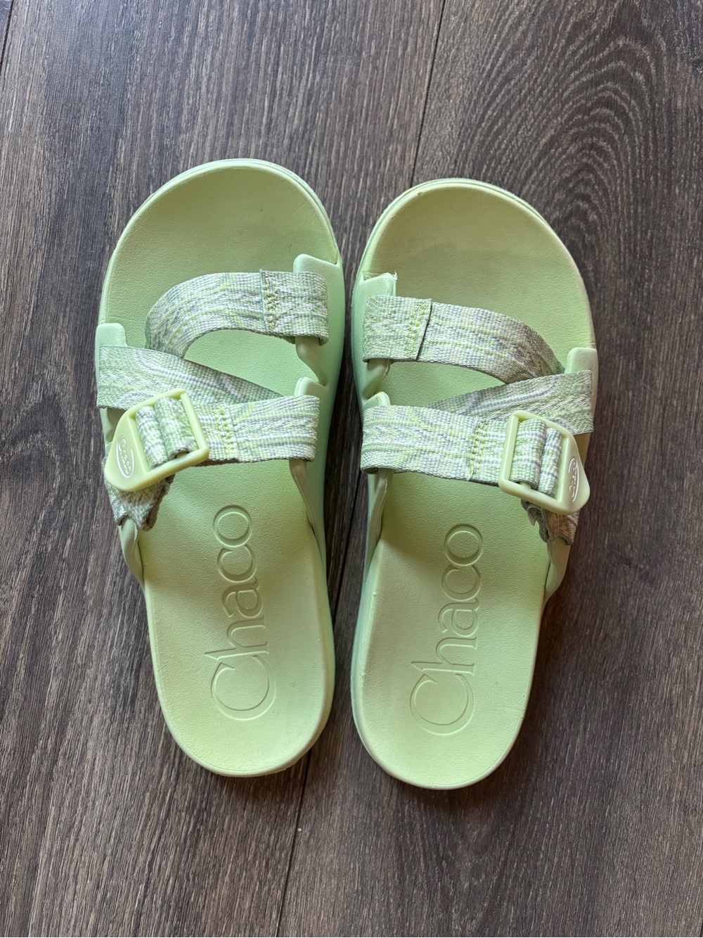 Chaco Women’s Lime Green Slide Sandals